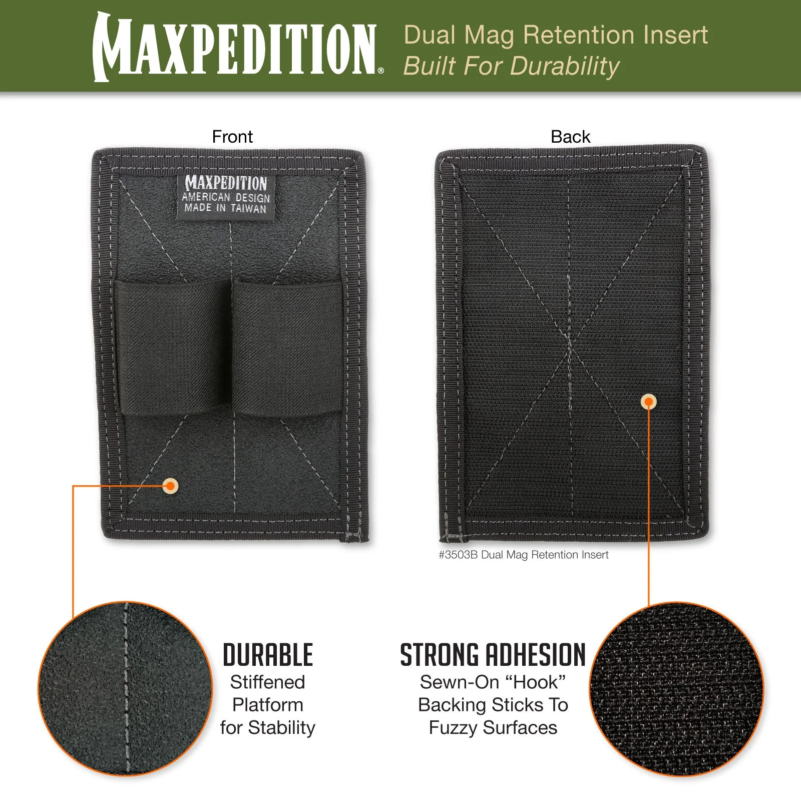 Dual Mag Retention Insert (Black) (Buy 1 Get 1 Free. Mix and Match in Multiples of 2. All Sales Final.) - Image 4