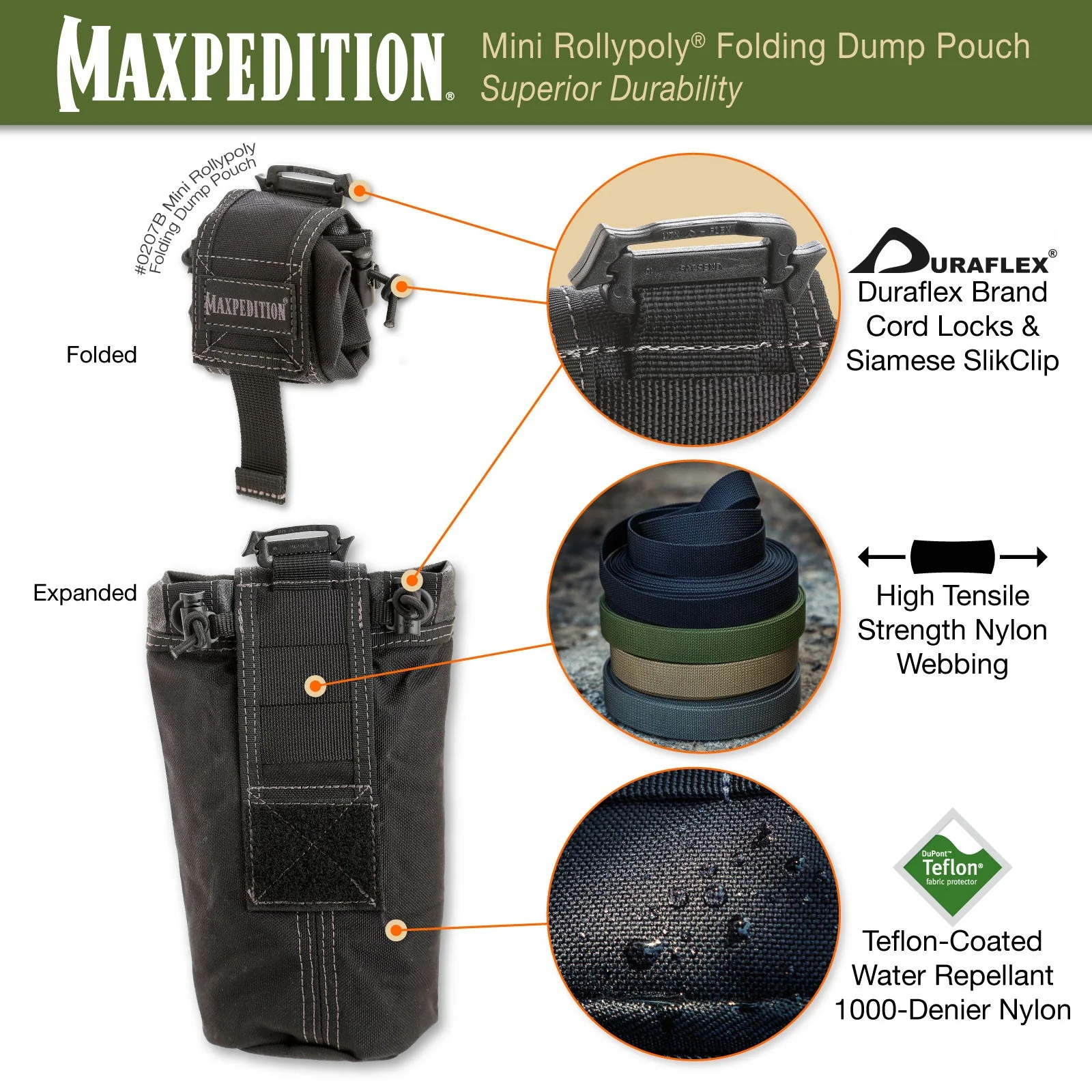 Mini Rollypoly Folding Dump Pouch (Buy 1 Get 1 Free. Mix and Match in Multiples of 2. All Sales Final.) - Image 6