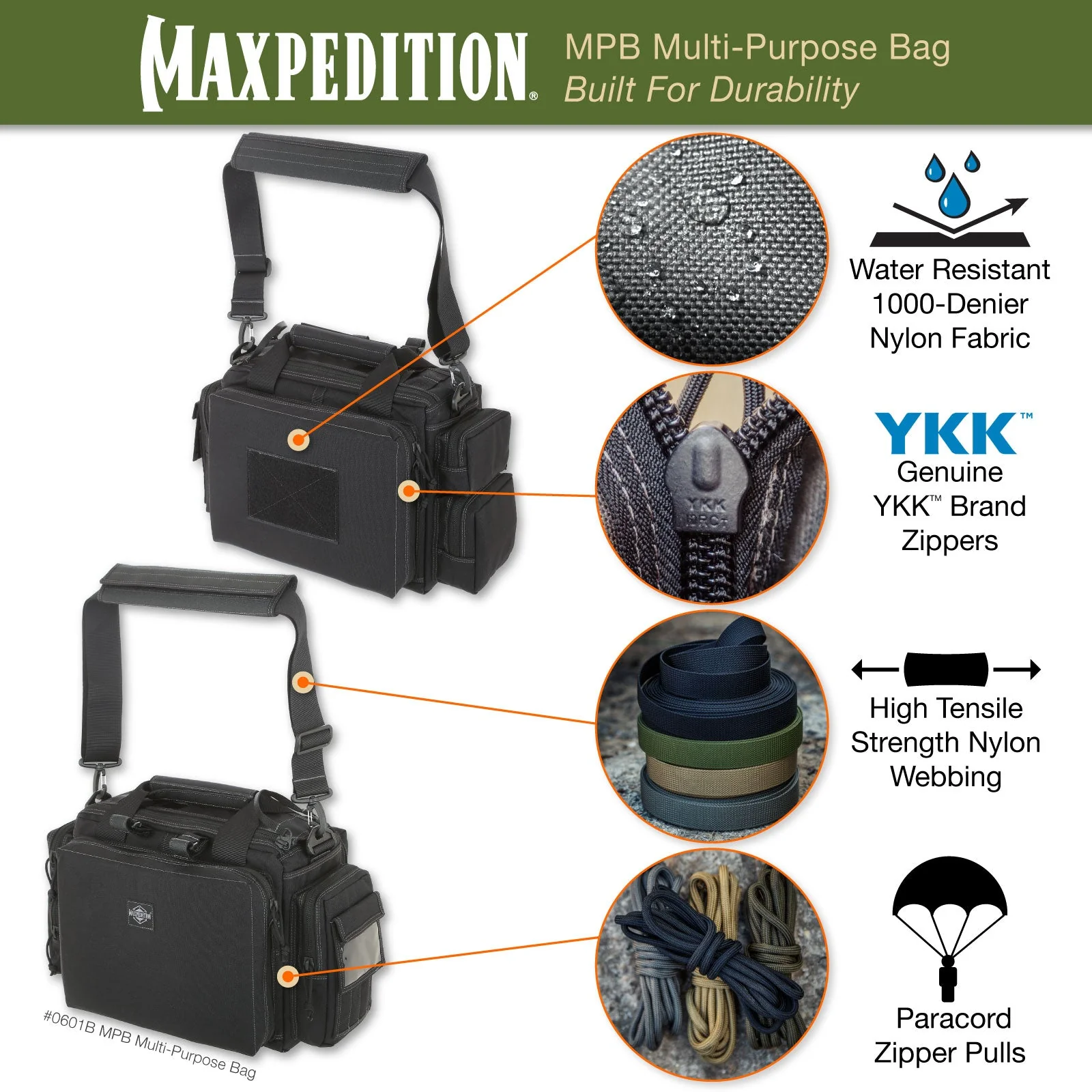 MPB Multi-Purpose Bag (Black) (Buy 1 Get 1 Free. Mix and Match in Multiples of 2. All Sales Final.) - Image 3