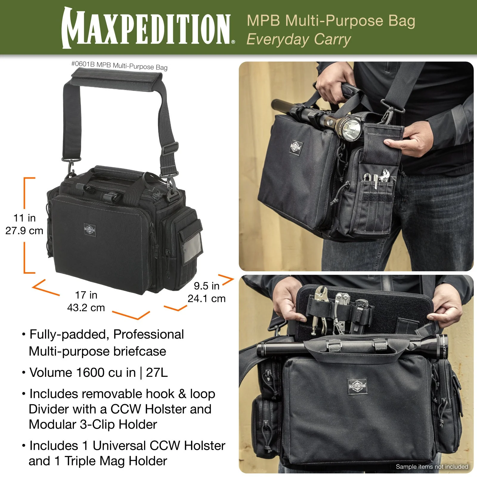 MPB Multi-Purpose Bag (Black) (Buy 1 Get 1 Free. Mix and Match in Multiples of 2. All Sales Final.) - Image 4