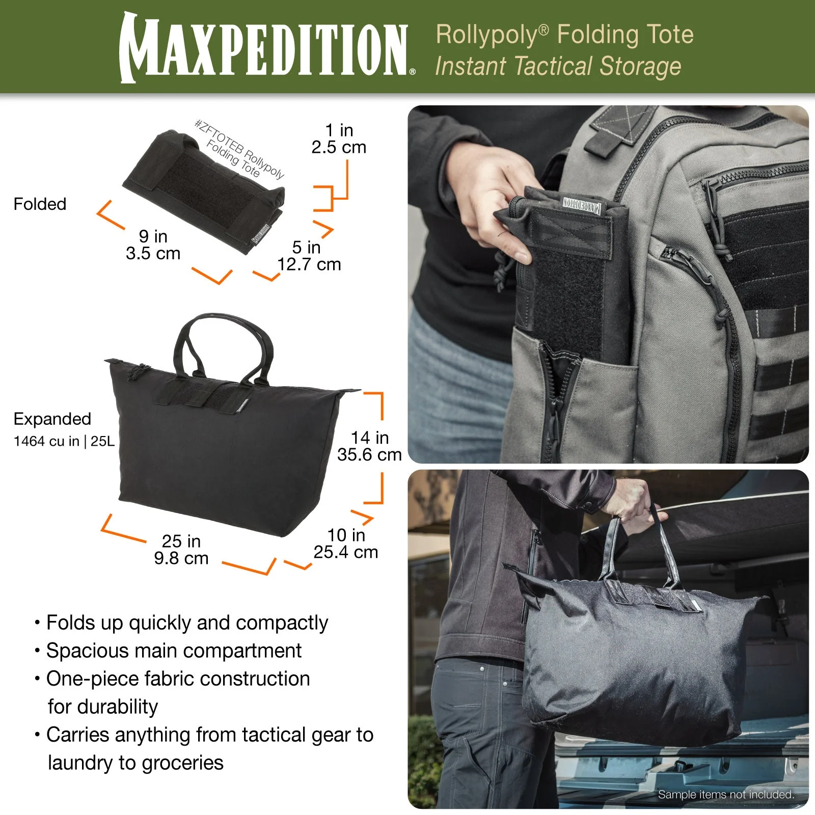 Rollypoly Folding Tote (CLOSEOUT SALE. FINAL SALE.) - Image 3