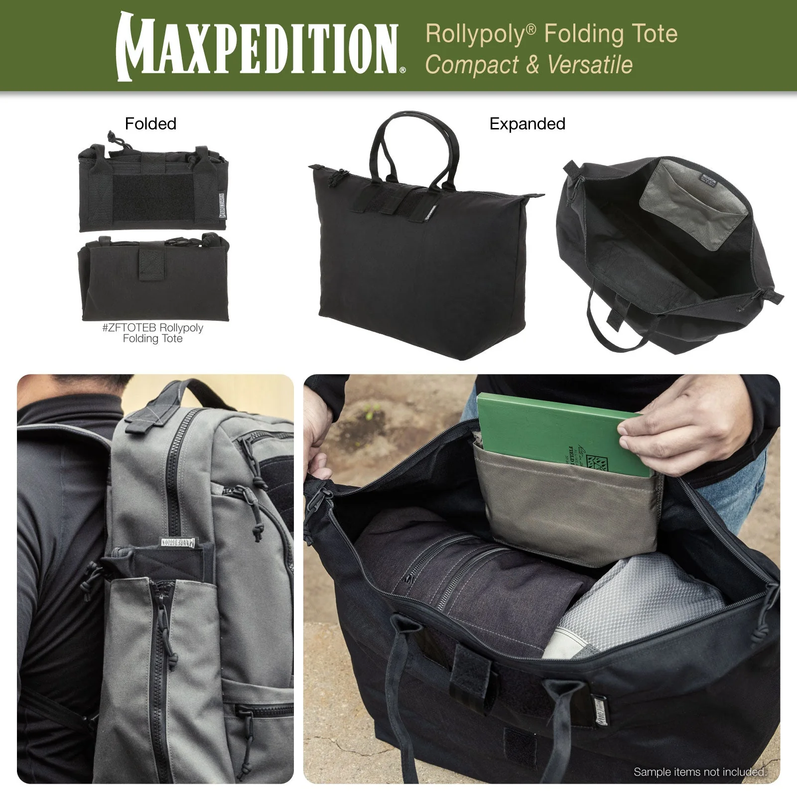 Rollypoly Folding Tote (CLOSEOUT SALE. FINAL SALE.) - Image 5