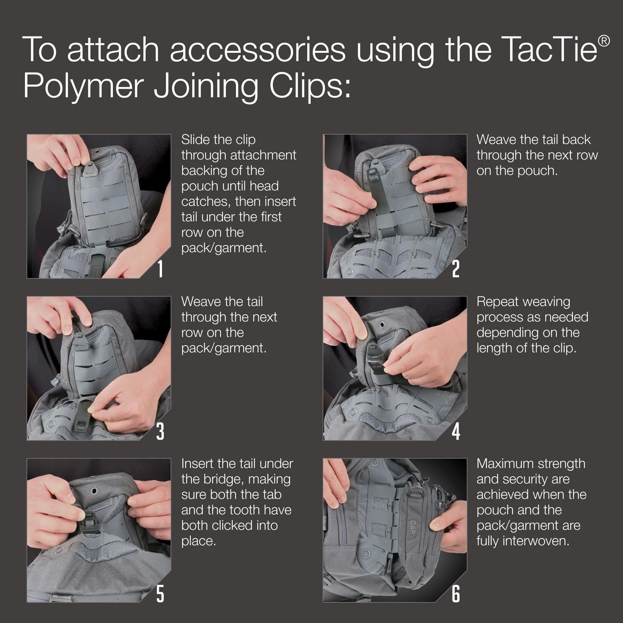 TacTie PJC5 Polymer Joining Clips (Pack of 6) - Image 5