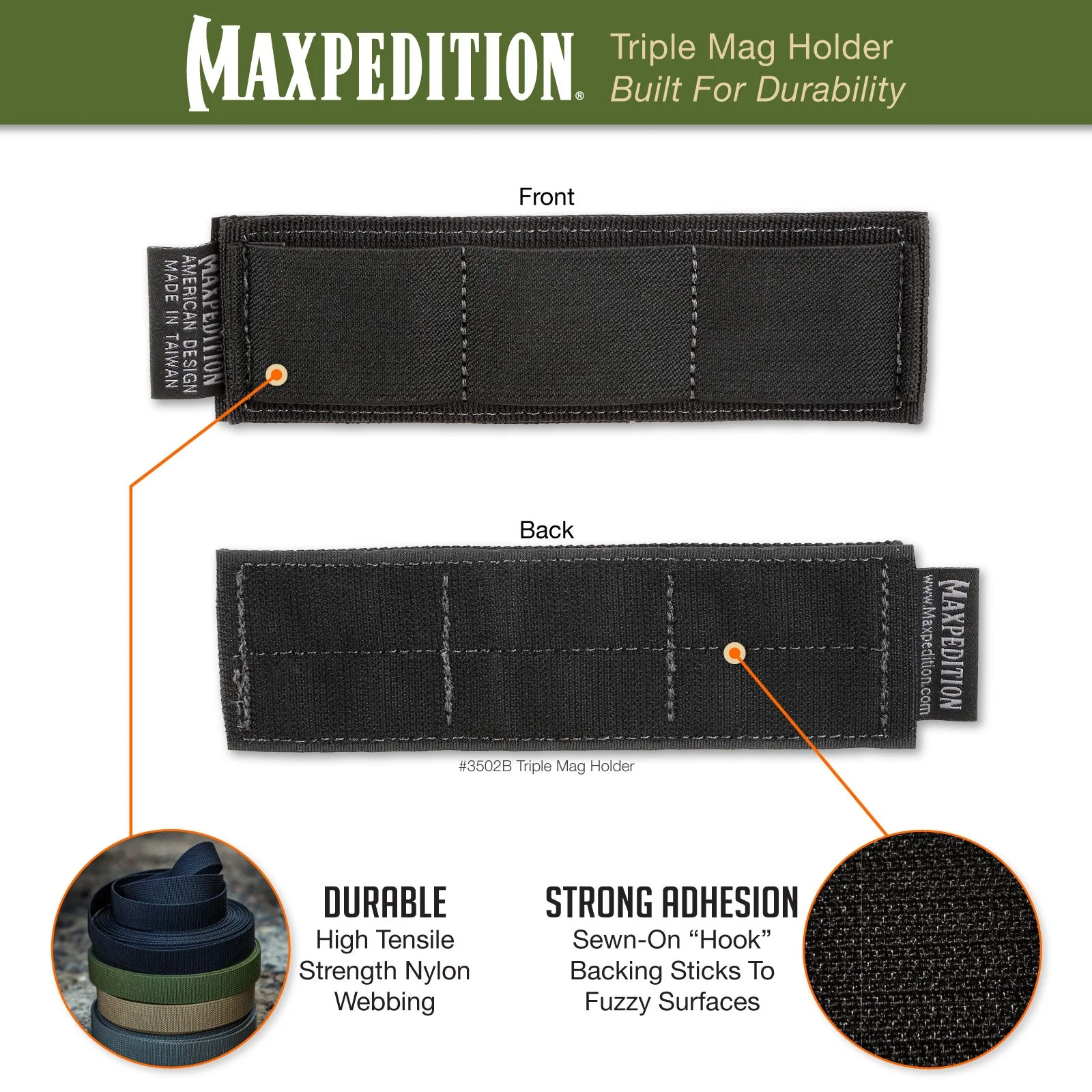 Triple Mag Holder  (Black) (Buy 1 Get 1 Free. Mix and Match in Multiples of 2. All Sales Final.) - Image 4