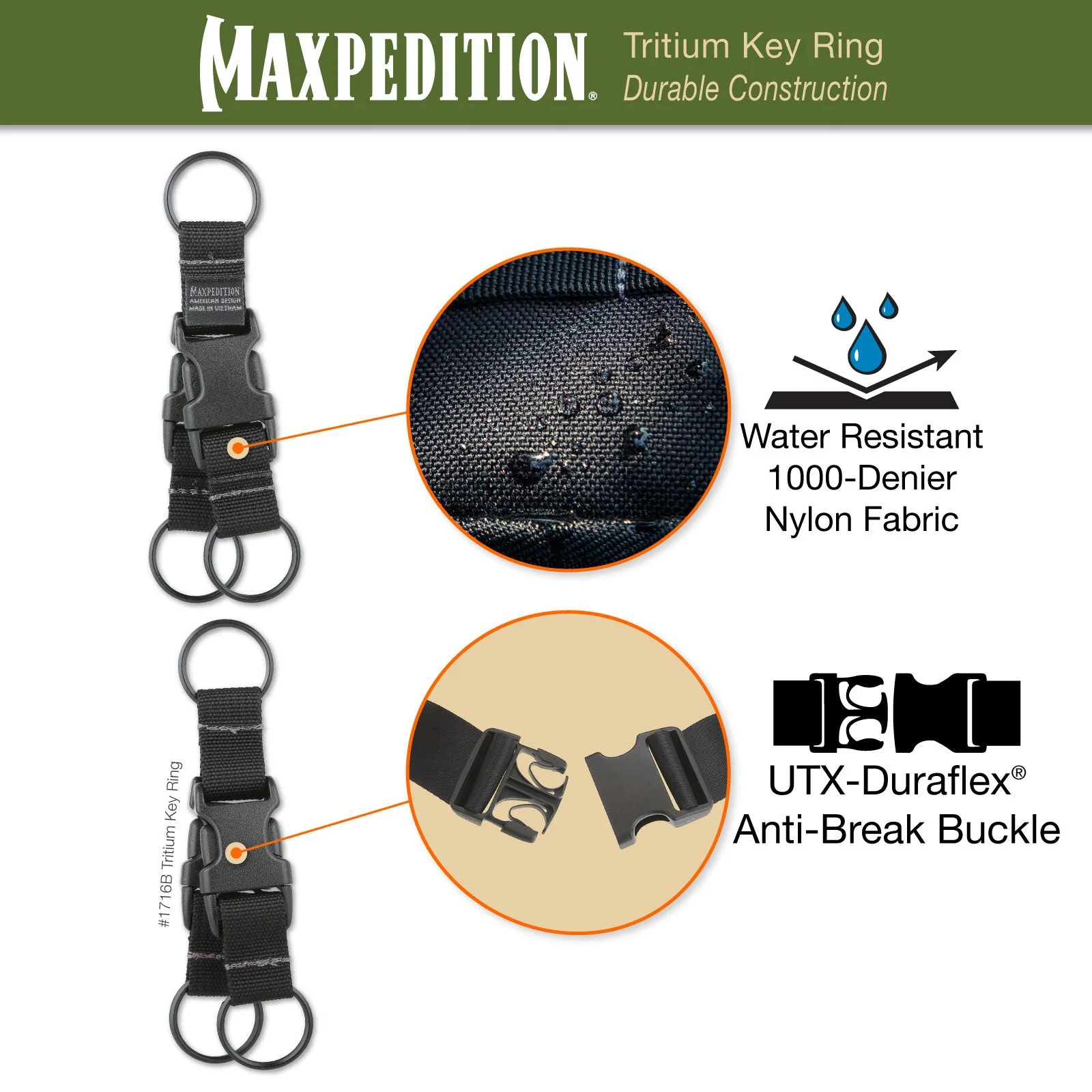 Tritium Key Ring (Buy 1 Get 1 Free. Mix and Match in Multiples of 2. All Sales Final.) - Image 4