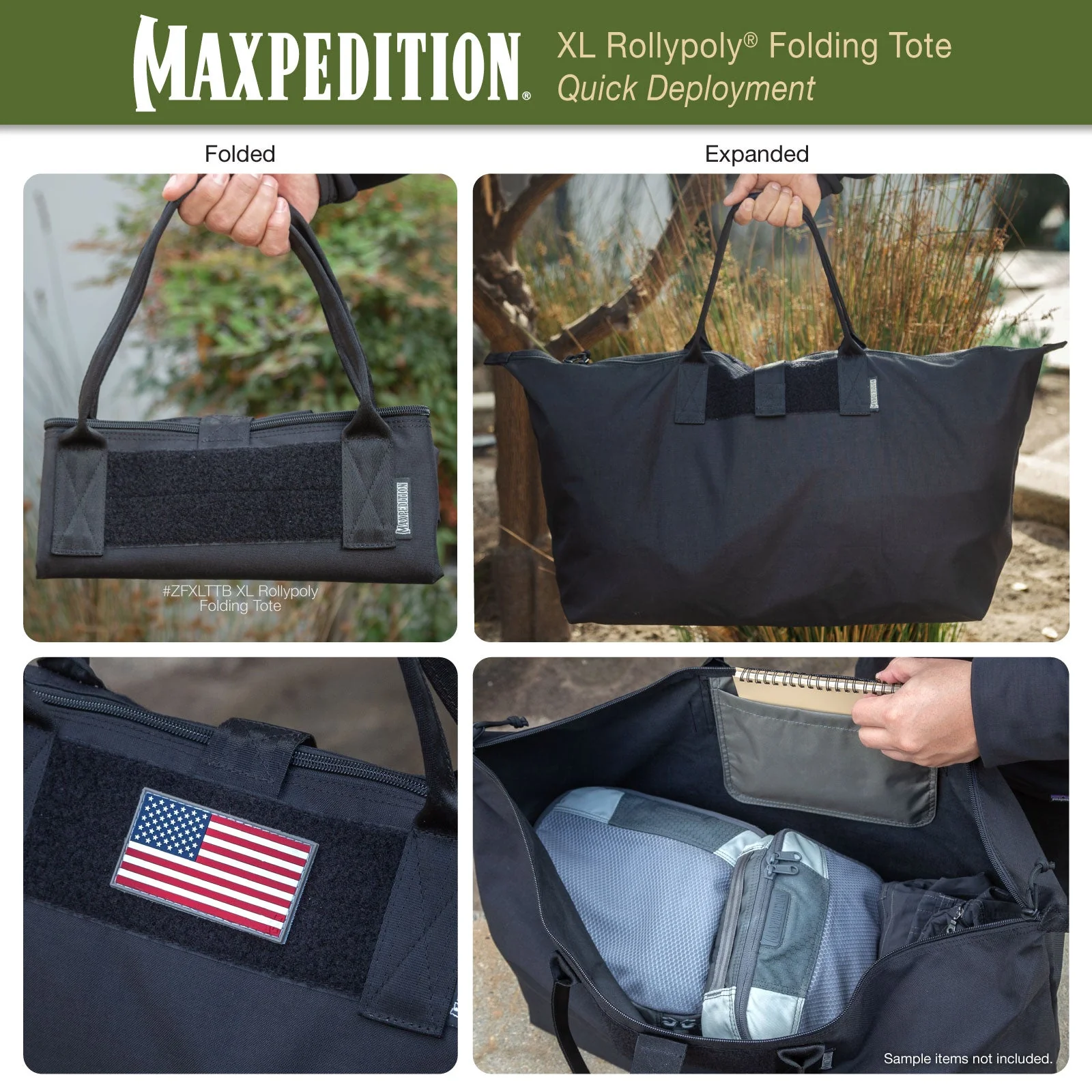 XL Rollypoly Folding Tote (CLOSEOUT SALE. FINAL SALE.) - Image 8